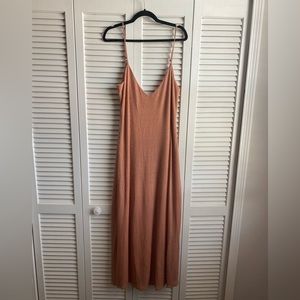 Privacy Please sparkly orange maxi dress